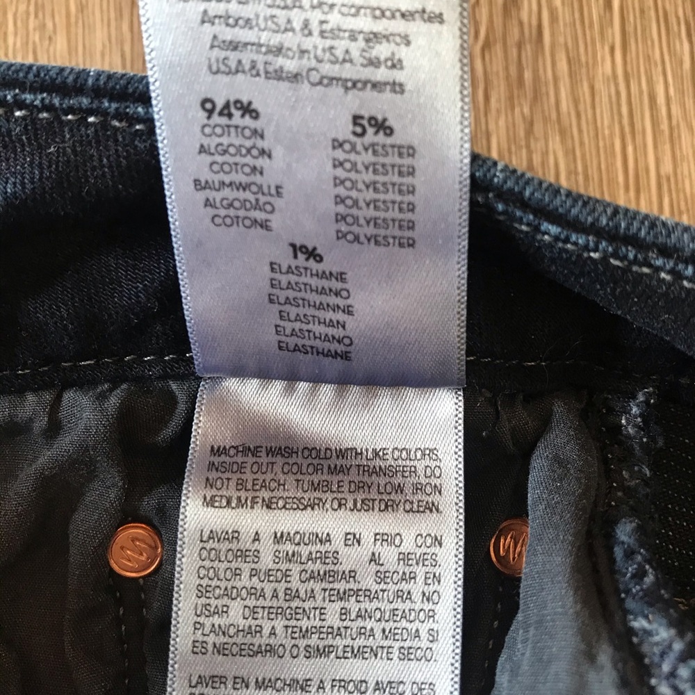 MOTHER Dark Blue HightWaisted Ankle Fray Sz 28 - Picture 7 of 8
